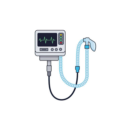Electrocardiogram icon. Flat illustration of electrocardiogram icon for web designのイラスト素材
