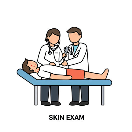 Sick man on stretcher. Doctor and patient. Vector illustrationのイラスト素材