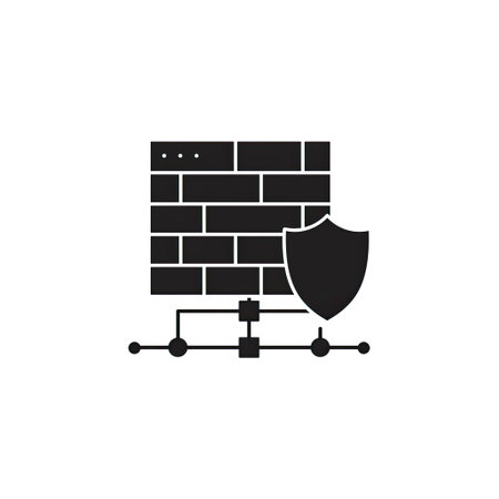 Data security black simple icon on white isolated background. Vector illustration.