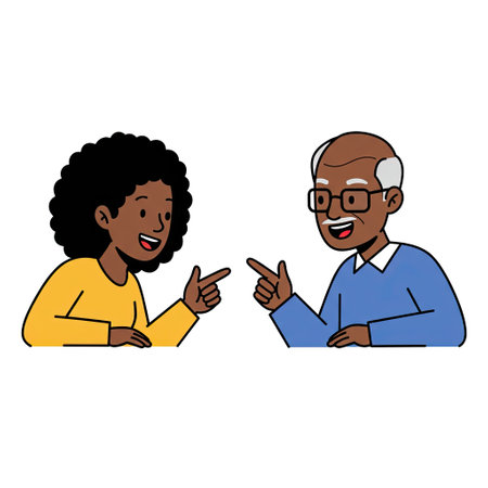 grandfather and grandmother talking icon image vector illustration design  black and whiteのイラスト素材
