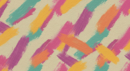 Seamless pattern with colorful brushstrokes. Abstract background.の写真素材