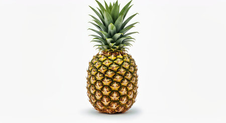 Pineapple isolated on white background with clipping path and copy space