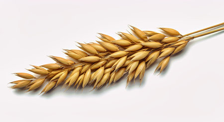 Ears of wheat on a white background. 3d illustration.