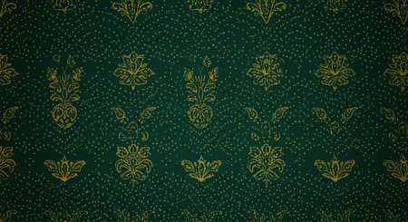 Seamless damask wallpaper pattern. Vintage style vector background.