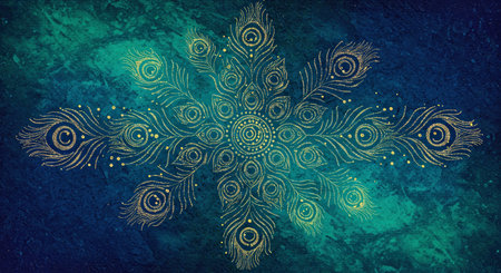 Mandala. Ethnic decorative element. Hand drawn backdrop. Arabic, Indian, ottoman motifs