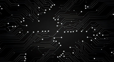 Circuit board texture. Technology background. 3D rendering illustration.