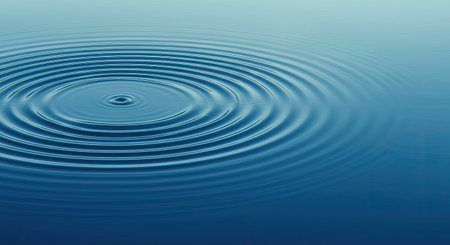 Water ripples background. Ripples on water surface. Abstract background.の写真素材