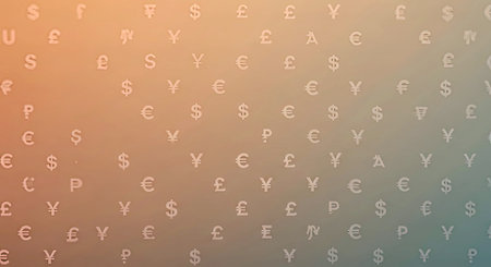 Currency background. Dollar, Euro, Pound. Digital crypto currency. Business concept. Market Display. 3D illustrationの写真素材