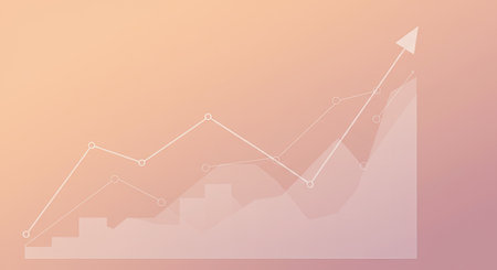 Graph of growth and increase of profit. Vector illustration for your design
