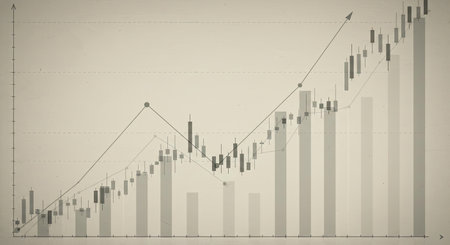 Graphs and charts on vintage paper background. Business and finance concept.