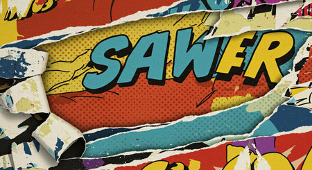 Colorful torn posters with space for your text. Vector illustration.の写真素材