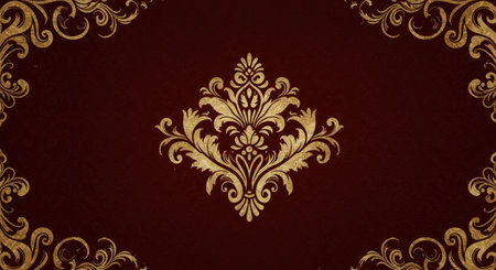 Damask gold ornament. Vintage pattern. Seamless abstract backgroundの写真素材