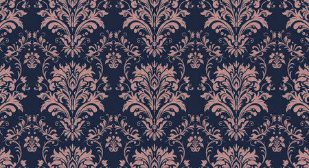 Vector damask seamless pattern background. Elegant luxury texture for wallpapers, backgrounds and page fill.の写真素材