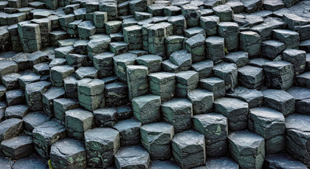 Pile of stones in the park, closeup of photo.の写真素材