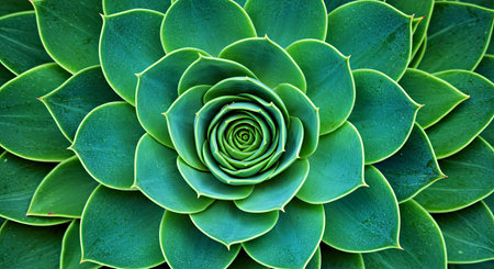 Close up of succulent plant, top view. Nature background.の写真素材