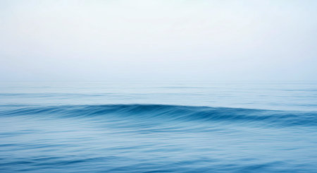 Blue sea water with waves in motion blur. Beautiful nature background.の写真素材