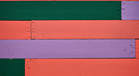 Colorful painted wood wall - texture or background. Close up.の写真素材