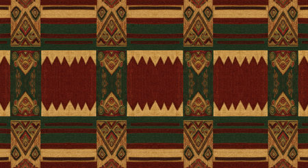 Seamless pattern of traditional thai style fabric texture background.