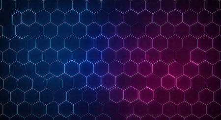 Abstract technology background with hexagons. Vector illustration for your design.