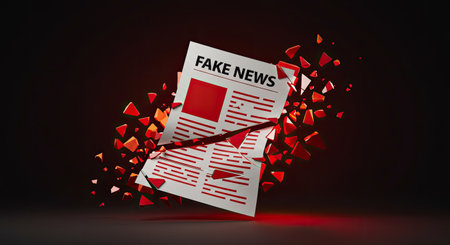 Fake news concept. Newspaper breaking news. Breaking news. 3d rendering