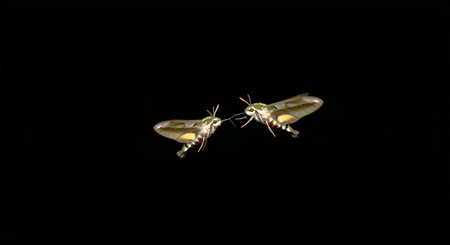 Butterfly on a black background in the wild. Macro.の写真素材