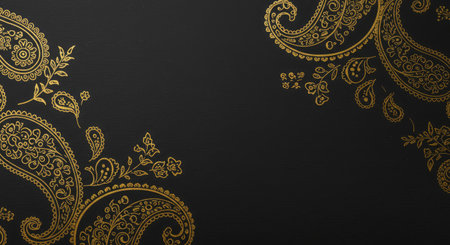 Background with paisley ornament. Elegant wallpaper design.