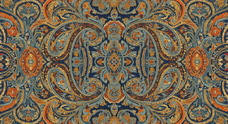 Ornament in the form of a floral pattern. Seamless background.