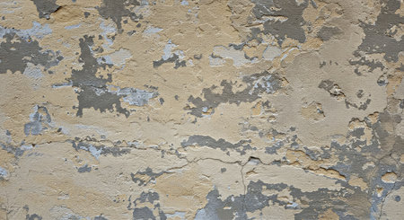 Texture of old rustic wall covered with gray stucco. Abstract background for design.の写真素材