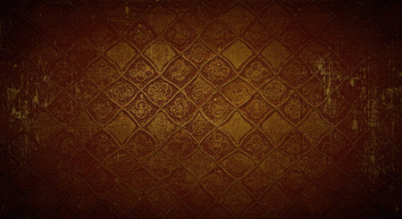 Vintage brown grunge texture background. Decorative wallpaper. Vector illustrationの写真素材