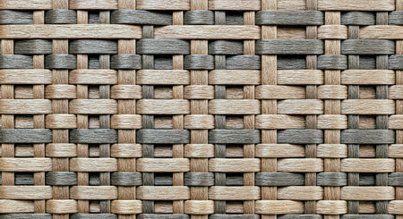 Weave wooden texture background. Bamboo weave pattern for interior or exterior design.
