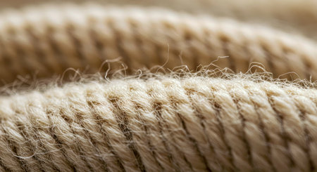 close up of beige rope texture for background. macro. macroの写真素材