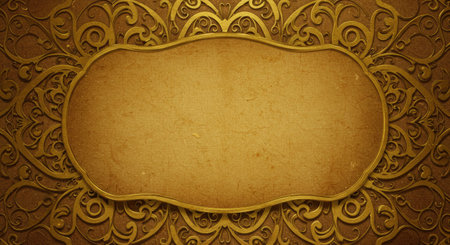 Vintage frame on the old paper for the design of the menuの写真素材