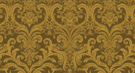 Seamless damask wallpaper. Vector pattern in Victorian style.