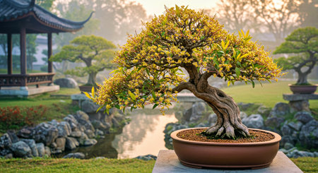 Bonsai tree in the garden at Chiang Rai, Thailand
