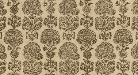 Fabric texture with damask pattern. Seamless background.