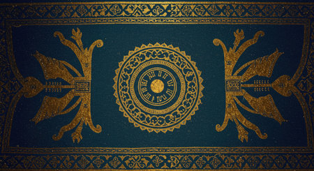 Vintage background with a pattern in the form of a circle.