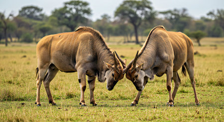 Eland antelope in Chobe National Park, Botswana, Africaの写真素材