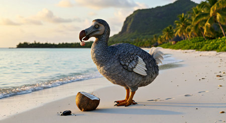 Bird on the beach in Seychelles.