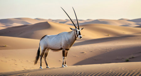Oryx in the desert.の写真素材