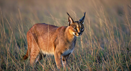 Caracal, Caracal caracal, South Africaの写真素材