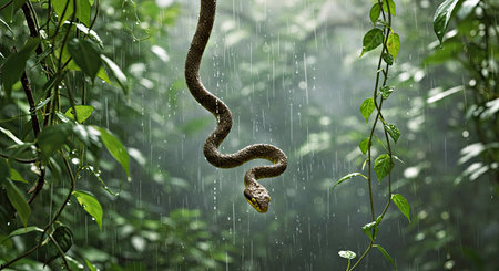 snake in rain forest, Thailand. snake in rain forest.