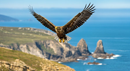 White-tailed eagle (Haliaeetus albicilla)の写真素材