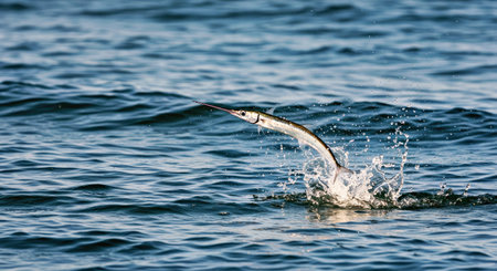 Marlin fish jumping out of the water. Marlin fish jumping out of the water.の写真素材
