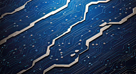 Abstract computer circuit board texture background. Technology and science concept. 3D Renderingの写真素材