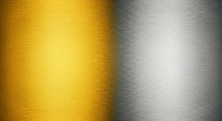 Gold and silver abstract background with copy space for text or image.の写真素材