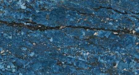 Honed Matte Blue Granite Texture Close Up View Soft Natural Stone Finish Subdued Aesthetic Surface Background Interiorの写真素材
