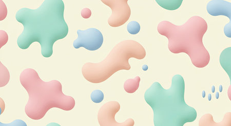 Soft Pastel Abstract Blob Shapes Organic Fluid Aesthetic Background