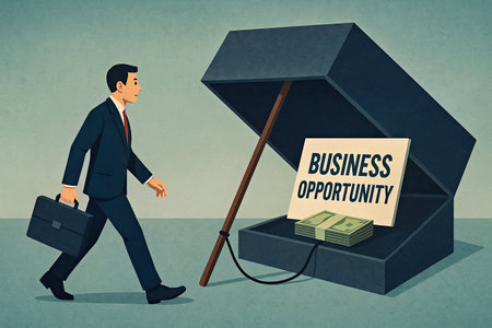 Fake Business Opportunity Corporate Scam Fraudulent Scheme Consumer Financial Career Trap Deception Riskの写真素材