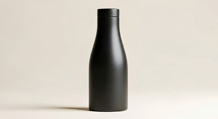 Modern Blank Matcha Tea Bottle Reflecting Purity