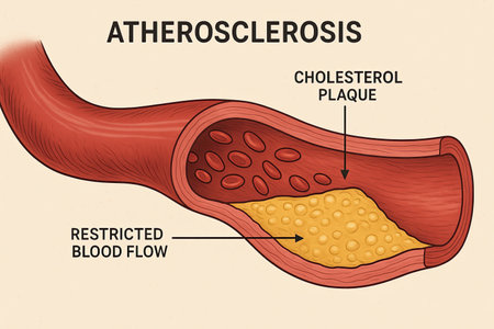 Artery Blood Vessel Showing Atherosclerosis Blockage Medical Condition Diseaseの写真素材
